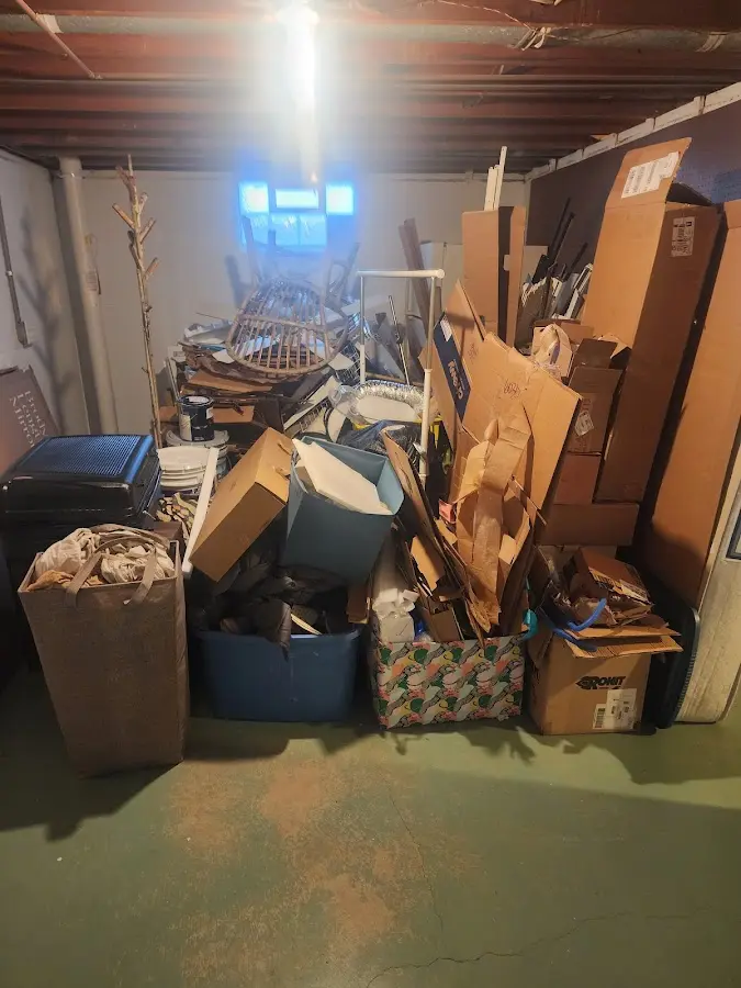 Roll-off dumpster container at job site for 4 Yard Dumpster Rental in Raymondville